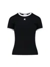 Courrèges Milano Open Back Long Sleeve Bodysuit In Black