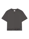 Courrèges Logo T-shirt In Gray