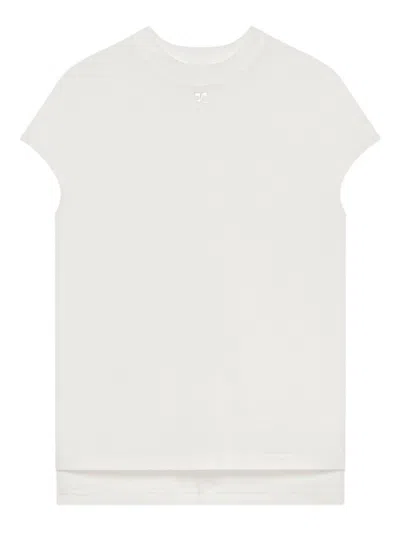 Courrèges Logo T-shirt In White