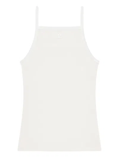 Courrèges Logo Tank Top In Neutral