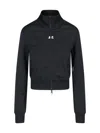 Courrèges Courreges Interlock Jersey Track Jacket For Athletic In Black