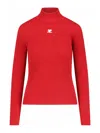 Courrèges Reedition Rib Knit In Red