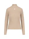 Courrèges Ribbed Turtleneck Top With Embroidered Logo