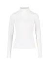 Courrèges Logo Turtleneck Sweater In White