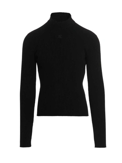 COURRÈGES LOGO TURTLENECK SWEATER