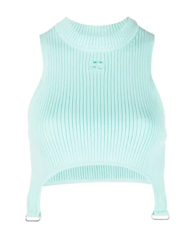 Courrèges Logo Vest In Blue