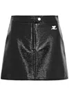 Courrèges Courreges Re-edition Vinyl Effect Mini Skirt Women In Black