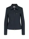 Courrèges Technical Twill Jacket For Men In Black  