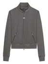 Courrèges Logo Zip Jacket In Gray