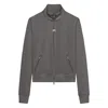 Courrèges Logo Zip Jacket In Gray