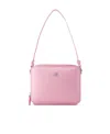 Courrèges Rectangular Shoulder Bag With Adjustable Strap And Minimalist Design In Pink
