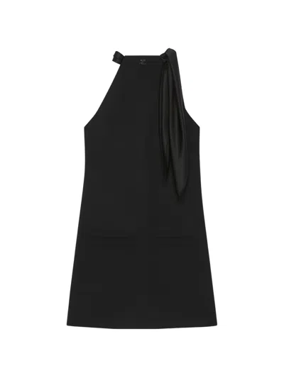 Courrèges Logo-detail Mini Dress In Black