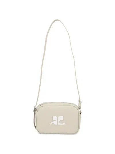 Courrèges Courreges Reedition Naplack Mini Handbag In Neutral
