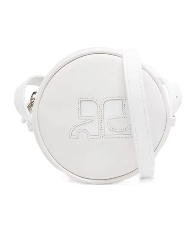 Courrèges Logo-embossed Tote Bag In Inheriting White