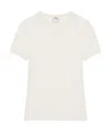 Courrèges Short-sleeved Fitted Top With Boxy Silhouette In White