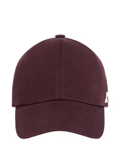Courrèges Logo-patch Cotton Cap In Red