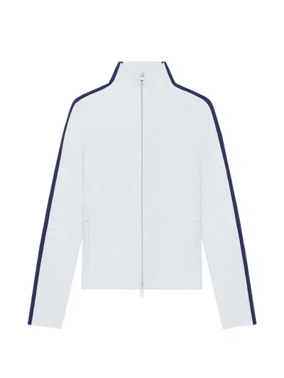 Courrèges Logo-patch Side-stripe Track Jacket In White