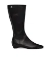 Courrèges Logo-plaque Boots In Black