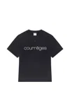 Courrèges Logo-print Stonewashed T-shirt In Black