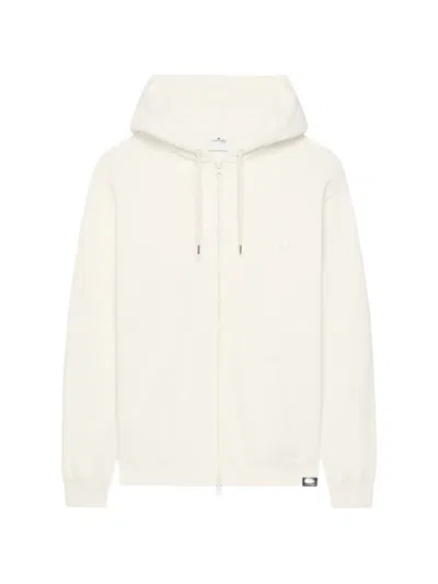 Courrèges Logo-print Zipped Hoodie In White