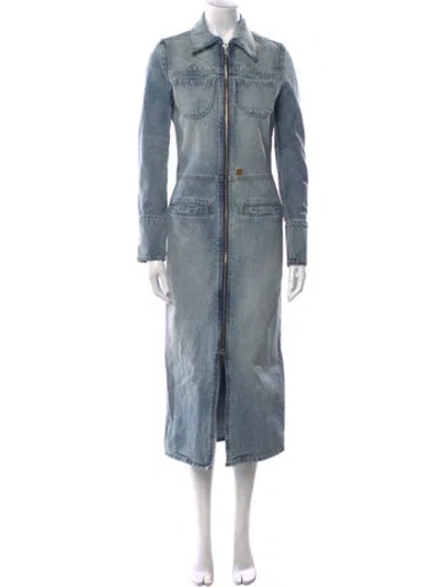 Pre-owned Courrèges Long Dress In Blue