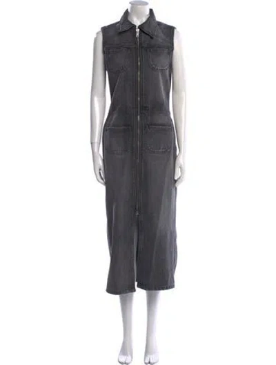 Pre-owned Courrèges Long Dress W/ Tags In Gray