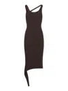 Courrèges Brown Undressed Light Knit Minidress In Brown
