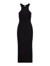 Courrèges Scuba 90's Rib Long Dress In Black