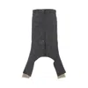 Courrèges Gray Reversed Denim Midi Skirt In Grey