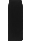 COURRÈGES LONG RIBBED FITTED SKIRT