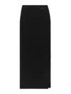 Courrèges Courreges Pre Long Ribbed Fitted Skirt In Black