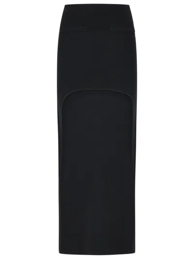 Courrèges Courreges Long Skirt In Black Viscose Blend Women
