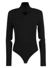 Courrèges Black Drop Volcano Jersey Bodysuit