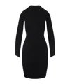 Courrèges Courreges Circle Rib Mini Dress Women In Black