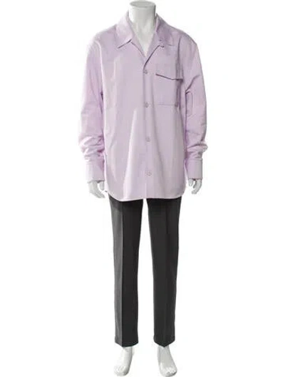 Pre-owned Courrèges Long Sleeve Dress Shirt In Pink