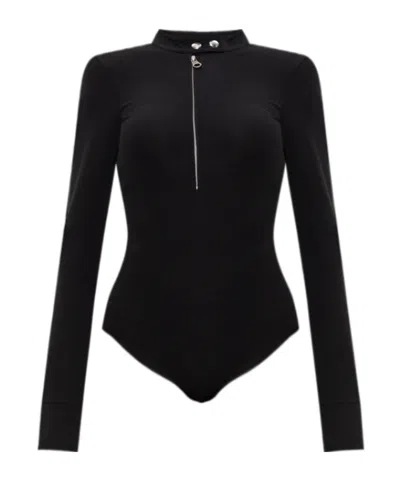 Courrèges Long Sleeve Jumpsuit In Black