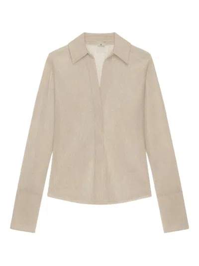 Courrèges Long Sleeve Shirt In Brown