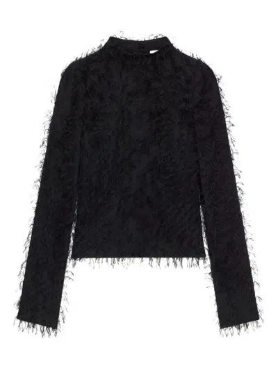 COURRÈGES COURREGÈS LONG-SLEEVE TOP WITH FEATHER DETAILS