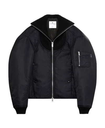 Courrèges Long-sleeved Casual Jacket In Black