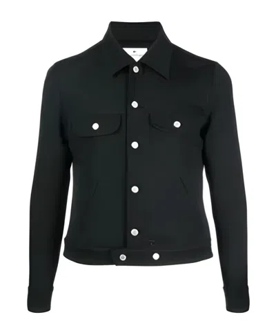 Courrèges Long-sleeved Casual Jacket In Black