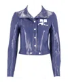 Courrèges Long-sleeved Casual Jacket In Blue
