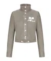 Courrèges Long-sleeved Casual Jacket In Brown