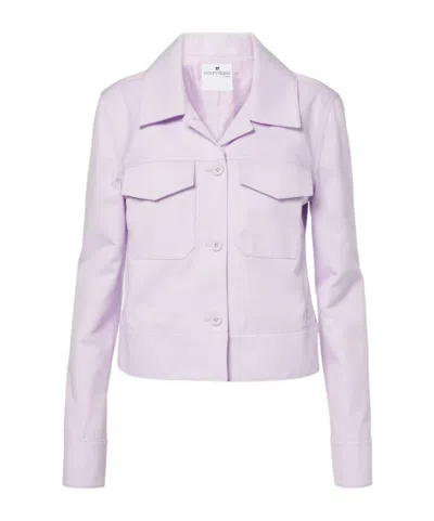 Courrèges Long-sleeved Casual Jacket In Purple