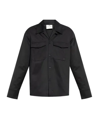 Courrèges Long-sleeved Shirt In Black