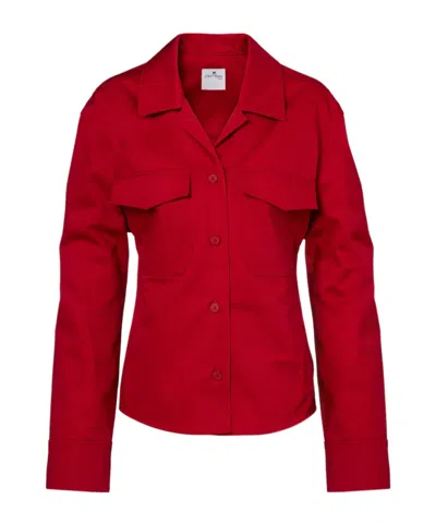 Courrèges Long-sleeved Shirt In Red