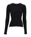Courrèges Long-sleeved Sweater In Black