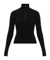 Courrèges Long-sleeved Sweater In Black