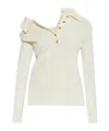 Courrèges Long-sleeved Sweater In White