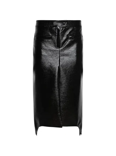 Courrèges Long Suspender Skirt Vinyl