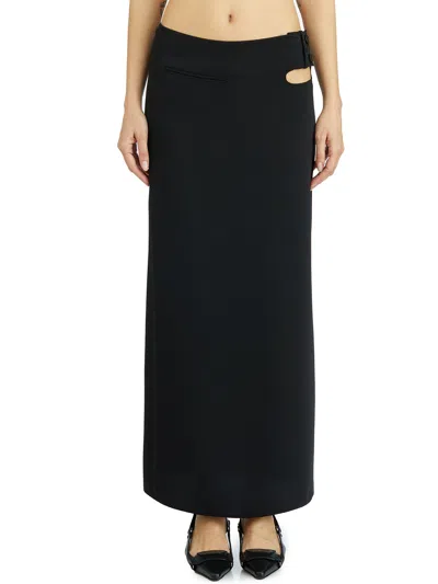 Courrèges Courregès Long Tech Loop Skirt In Black
